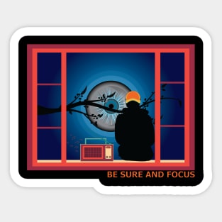 BE SURE AND FOCUS Sticker